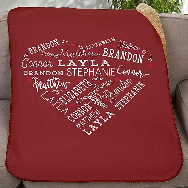 Personalized Blankets - Close To Her Heart - 16802