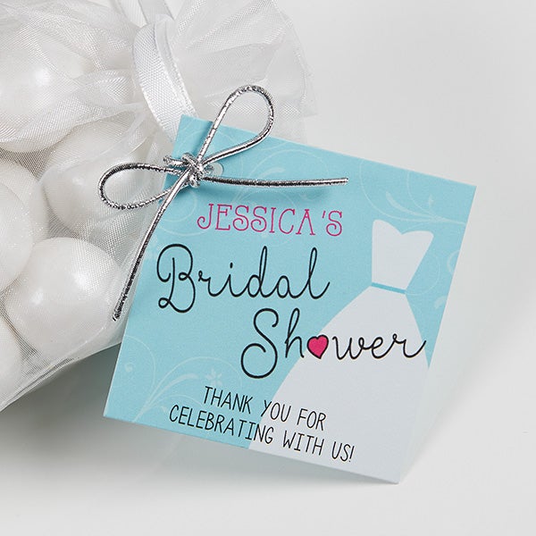 The Dress Bridal Shower Personalized Gift Tags