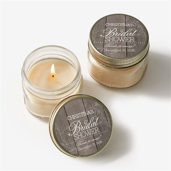 Personalized Mason Jar Candles - Bridal Shower Favors  - 16841