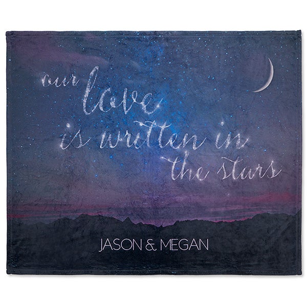 Personalized Fleece Blanket 50x60 Written In The Stars Romantic Gifts