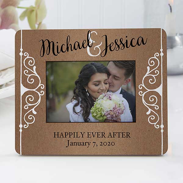 Personalized Mini Rustic Wedding Favor Frames
