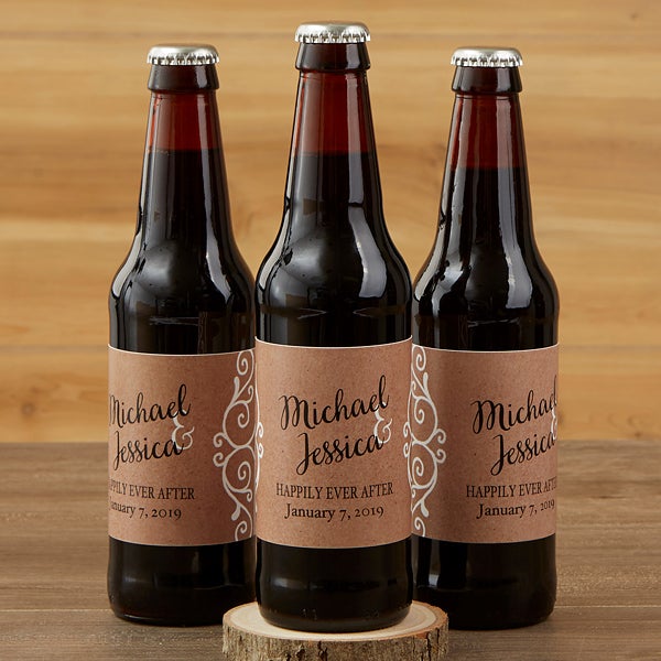 Personalized Beer Bottle Labels Rustic Chic Wedding Gifts Personalized Beer Bottle Labels Carrier Rustic Chic Wedding 16849