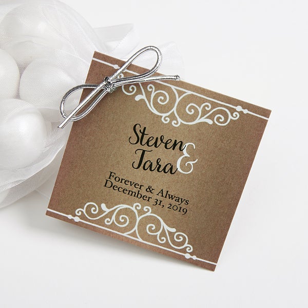Personalized Wedding Favor Gift Tags Rustic Chic