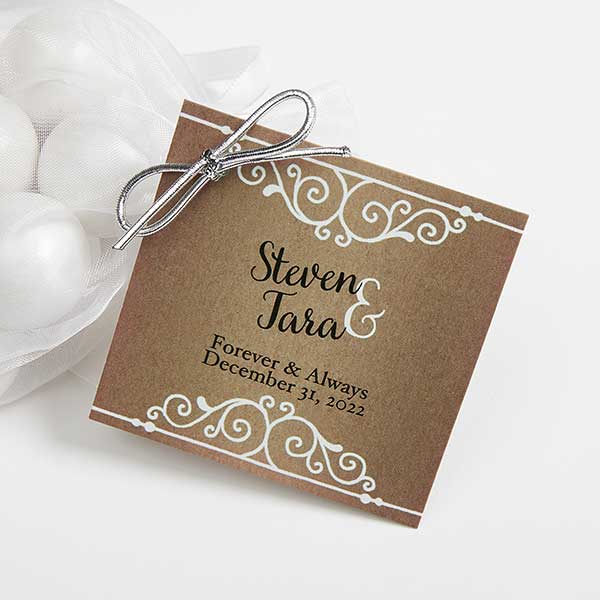 Elegant Thank You Wedding Favour Tags with Rustic Twine 