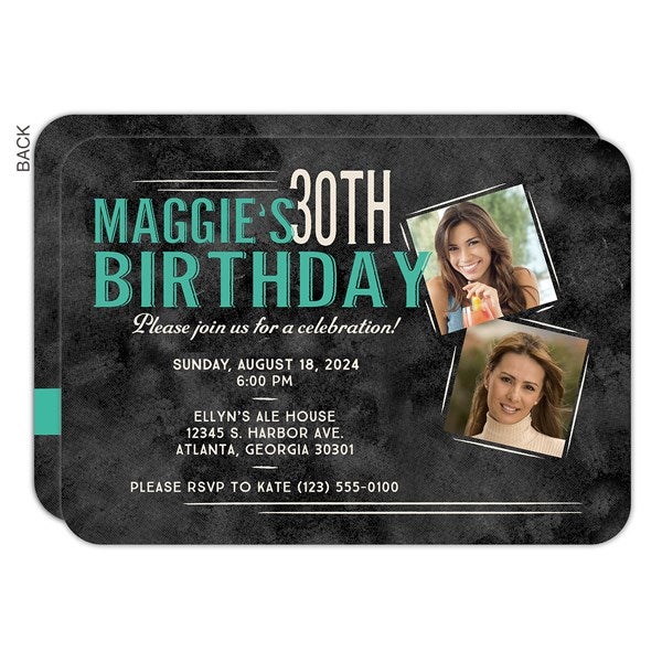 Personalized Birthday Party Invitations - Vintage Age - 16851