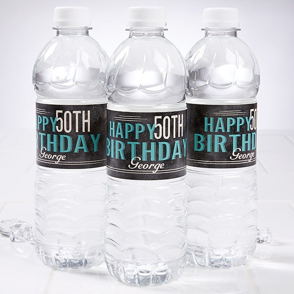 custom water bottle labels birthday