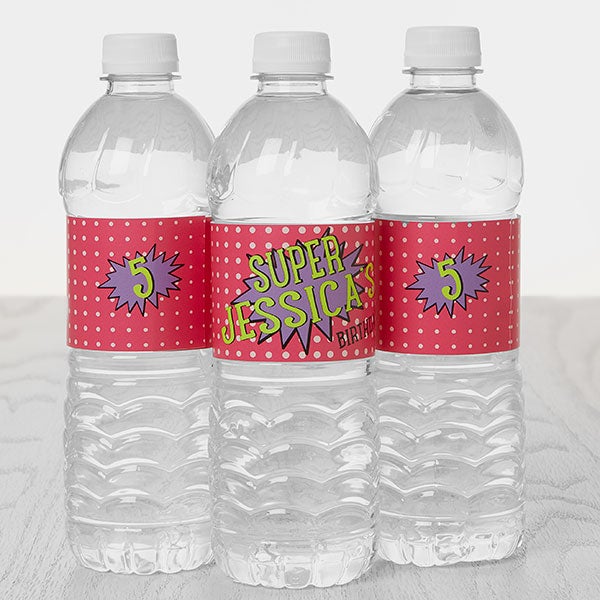 personalized water bottle labels superhero birthday superhero water bottle labels