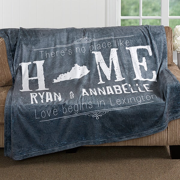 Personalized Couples Blanket - State Of Love - 16881