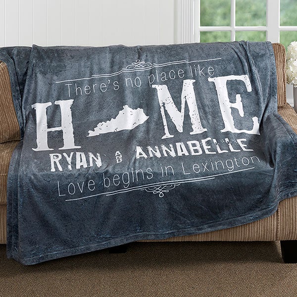 Personalized Couples Blanket - State Of Love - 16881