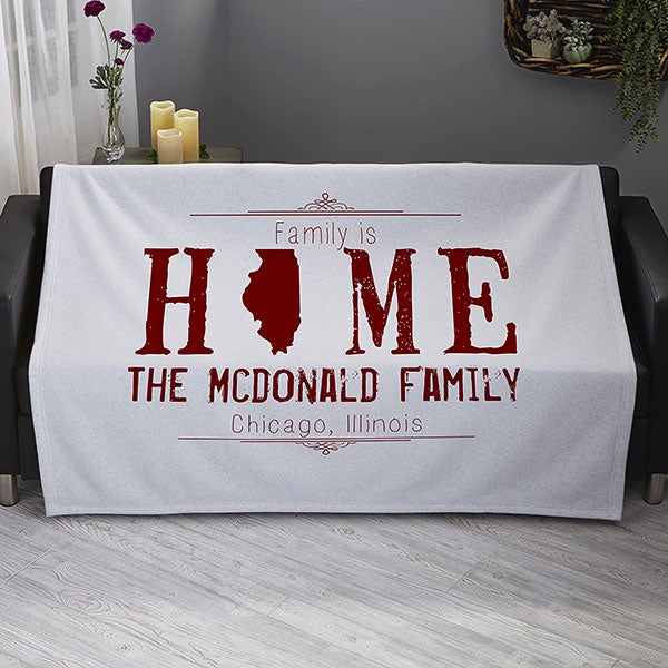 Personalized Couples Blanket - State Of Love - 16881