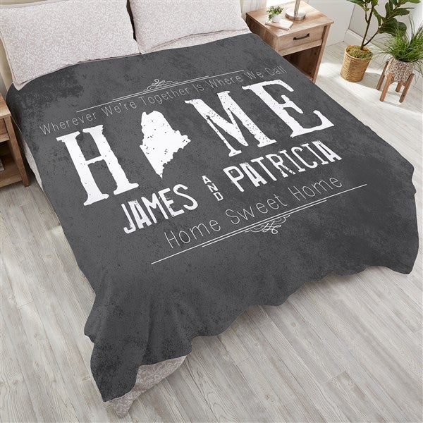 Personalized Couples Blanket - State Of Love - 16881