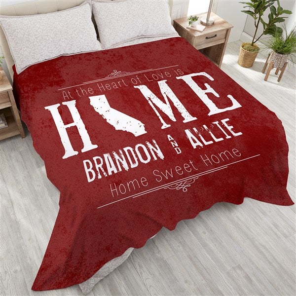 Personalized Couples Blanket - State Of Love - 16881
