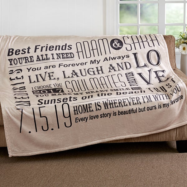 Our Life Together Personalized 60x80 Fleece Blanket - On Sale Today!
