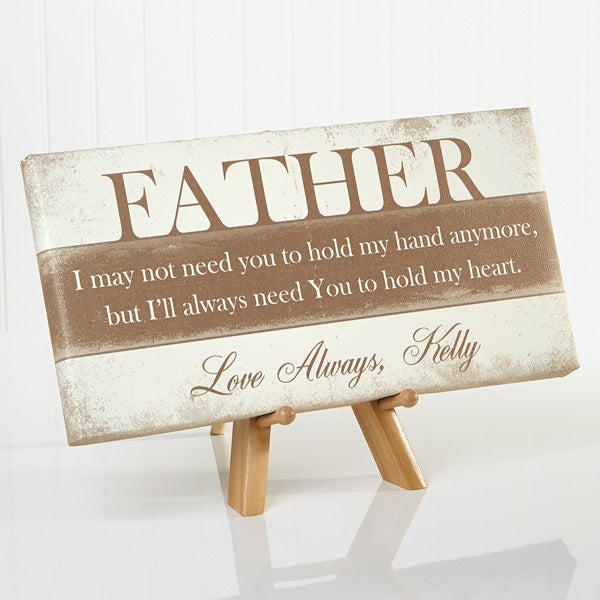 Personalized Father's Day Canvas Print - His Words Of Wisdom - 16887