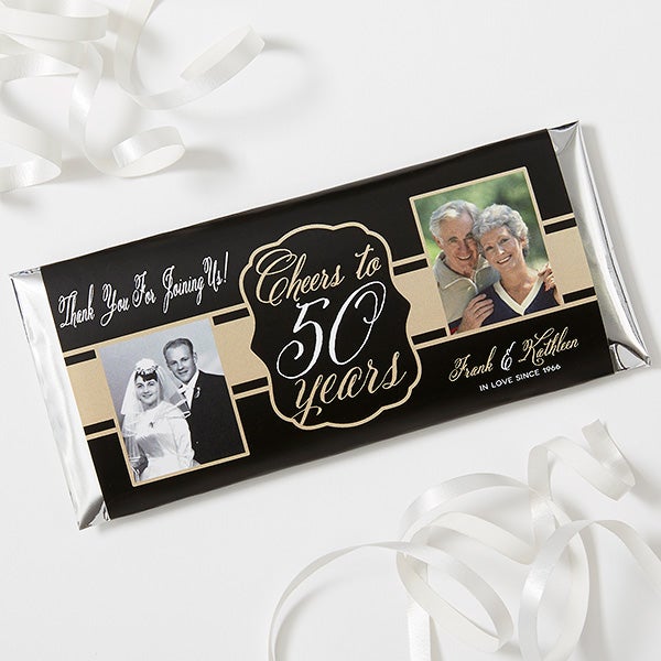 2 x Personalised Chocolate Wrapper sticker Label *YOUR NAMES* gift for gran mum