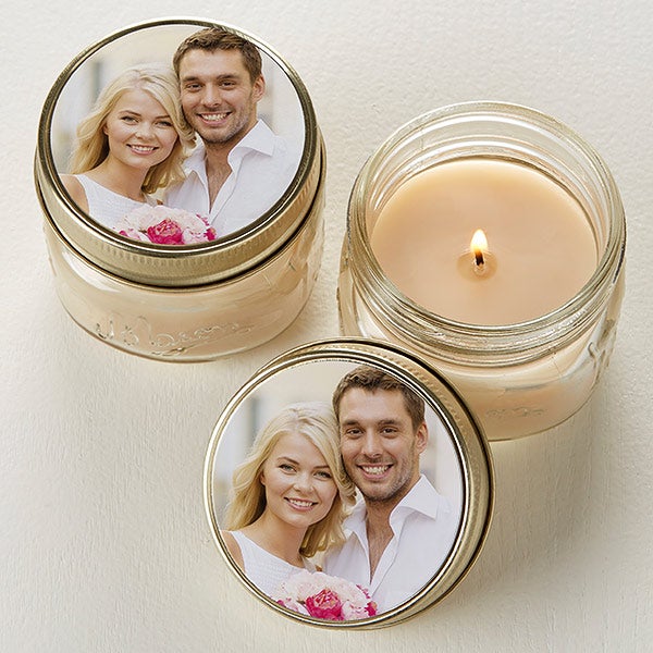 Personalized Mason Jar Candle Favors - You Picture It! - 16909
