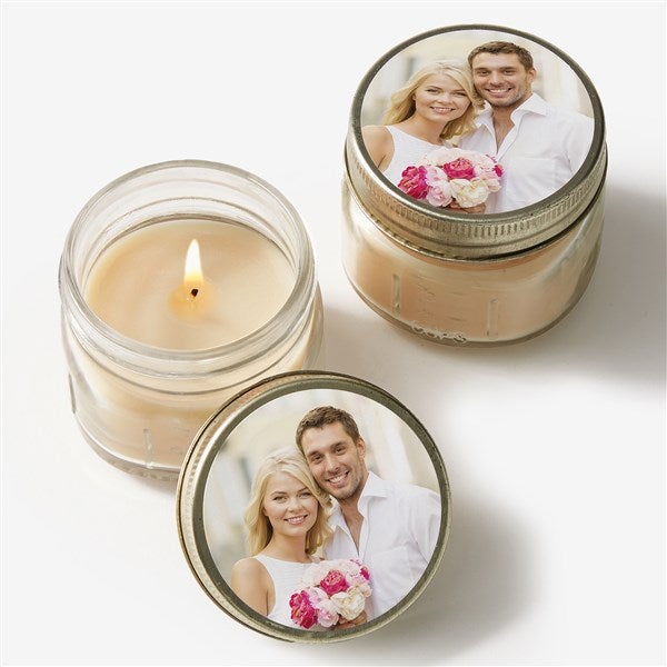 Personalized Mason Jar Candle Favors - You Picture It! - 16909