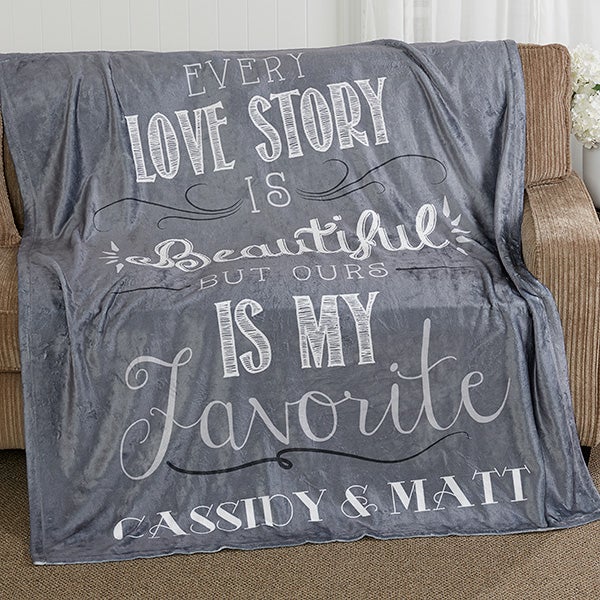 Love Story Personalized Couples Blankets - 16911