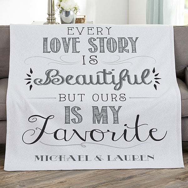 Love Story Personalized Couples Blankets - 16911