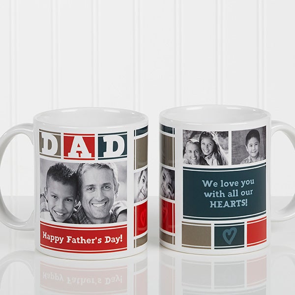 Personalized Photo Coffee Mug - Dad Photo Collage - 16920