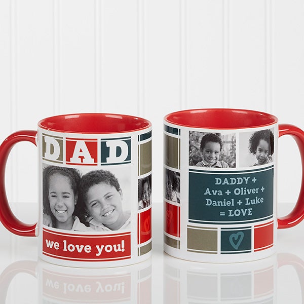 Personalized Photo Coffee Mug - Dad Photo Collage - 16920