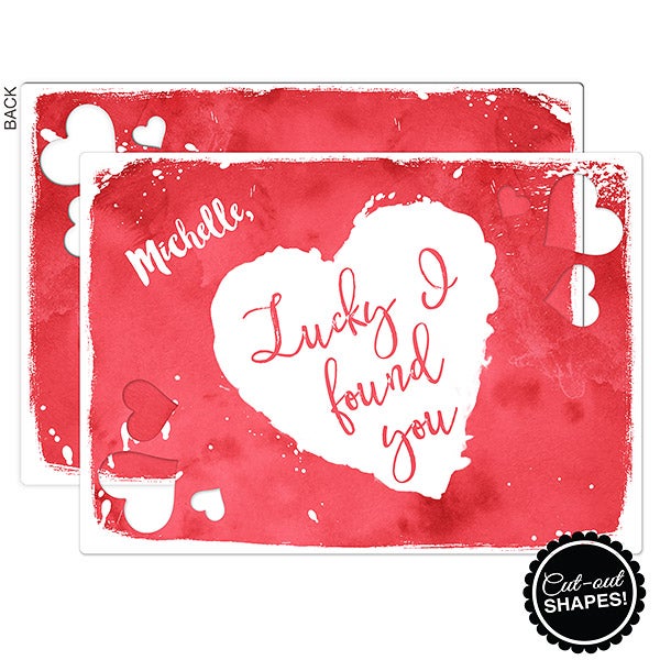 personalized romantic greeting cards lucky i found you romantic christmas cards