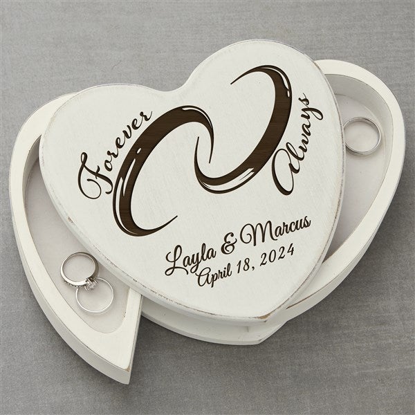 Personalized Ring Bearer Box - Forever and Always - 16954