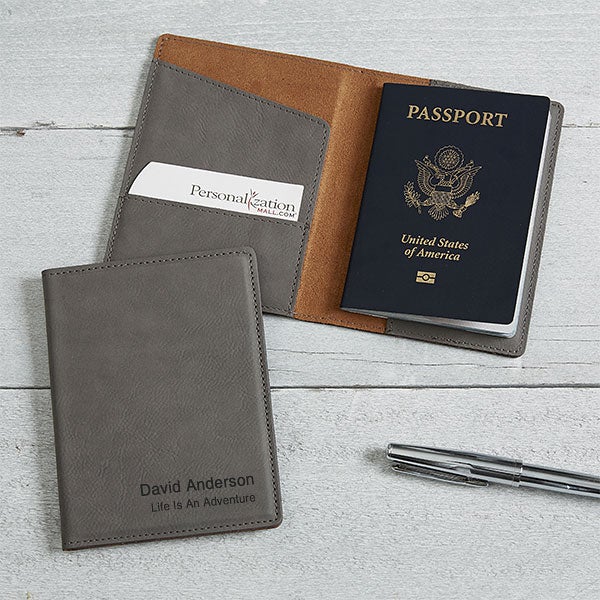 Personalized Leather Passport Holder