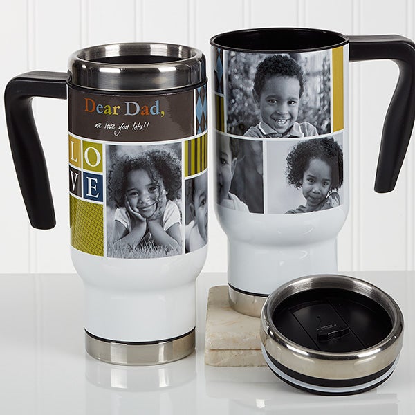 Personalized Photo Commuter Travel Mug Photo Fun For Him
