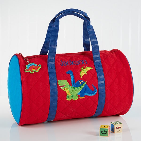 Dinosaur Embroidered Duffel Bag By Stephen Joseph - Red Dino - 17028