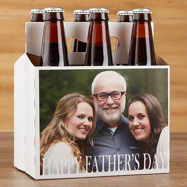 Personalized Beer Bottle Labels & Bottle Carrier - Cheers To Dad - 17041
