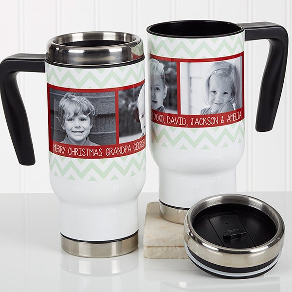 Personalized Christmas Photo Commuter Travel Mug - Picture Perfect Christmas - 17042