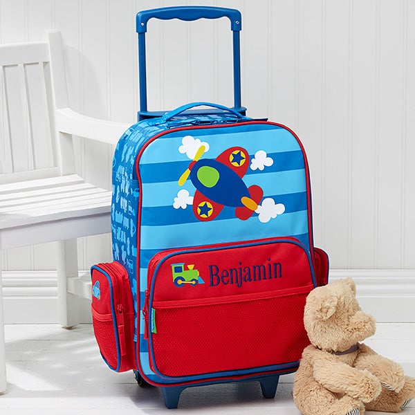 Airplane Embroidered Rolling Luggage by Stephen Joseph - 17073