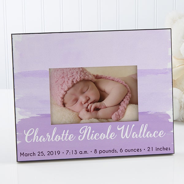 Personalized Watercolor Baby Girl Picture Frame Bundle Of Joy Personalized Watercolor Baby Girl Picture Frame Bundle Of Joy 17077