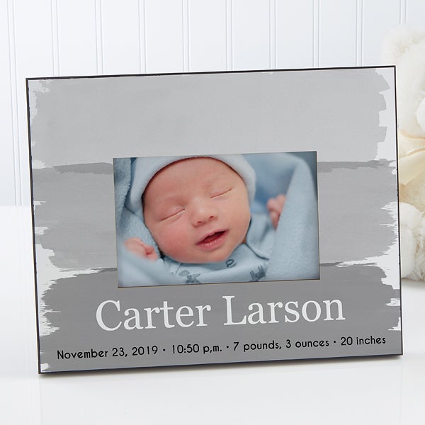 Personalized Watercolor Baby Boy Picture Frame Bundle Of Joy Personalized Watercolor Baby Boy Picture Frame Bundle Of Joy 17078
