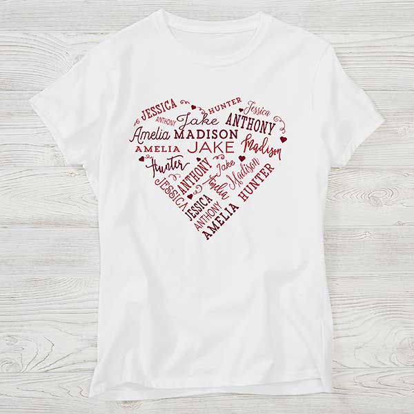 Personalized Apparel - Close To Her Heart - Ladies Fitted Tee