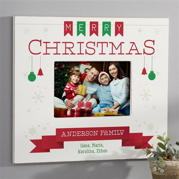 Personalized Christmas Picture Frame - Holiday Banner - 17096