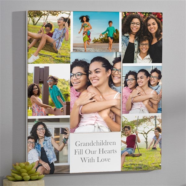 Printed Photo Collage Personalized Family 4x6 Tabletop Frame - Horizontal