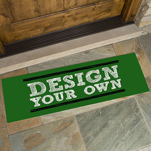 Design Your Own Green Colored Oversized Doormat Design Your Own