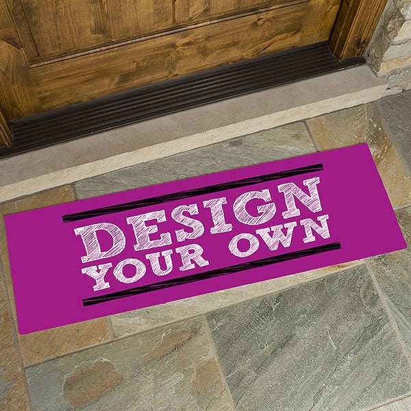 Design Your Own Fuchsia Colored Oversized Doormat Design Your Own