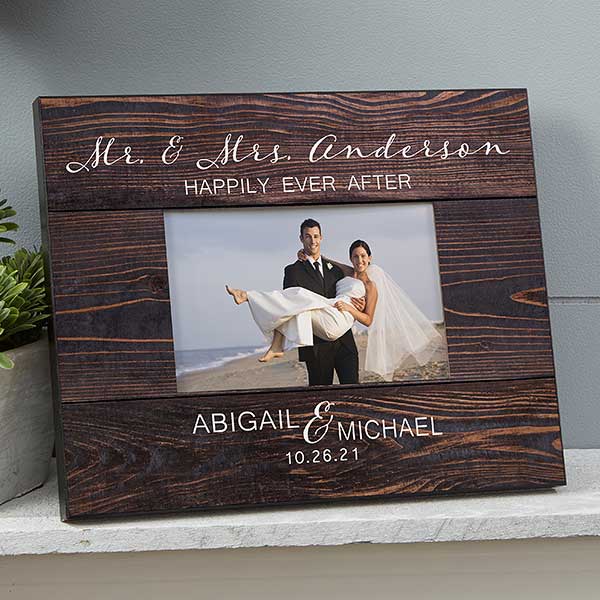 Personalized Wedding Picture Frame Rustic Elegance