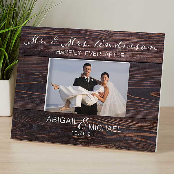 Personalized Wedding Picture Frame Rustic Elegance