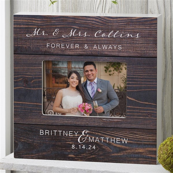 Personalized Wedding Picture Frame - Rustic Elegance - 17110