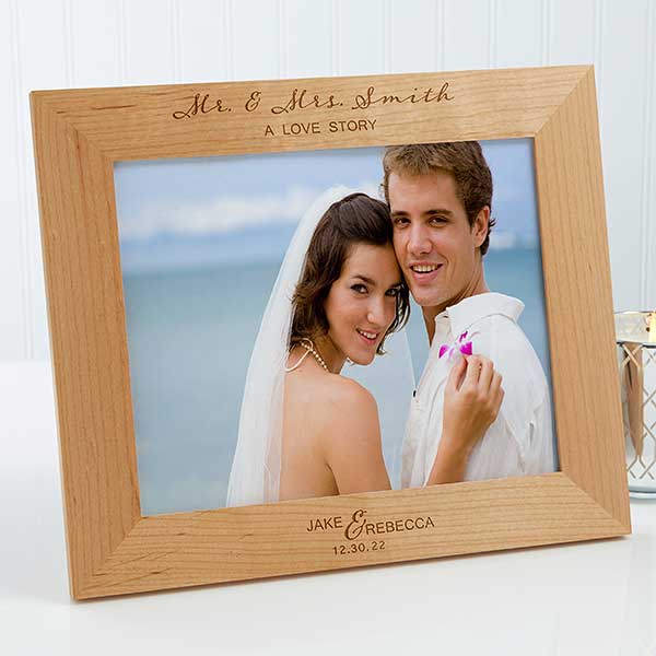 w/ 8x10 frame Wedding Photo Mat Personalized Gift 