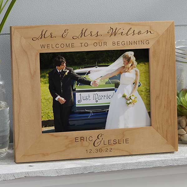 Personalised Congratulations Wedding Day Photo Frame Keepsake Gift Grey 5x7 