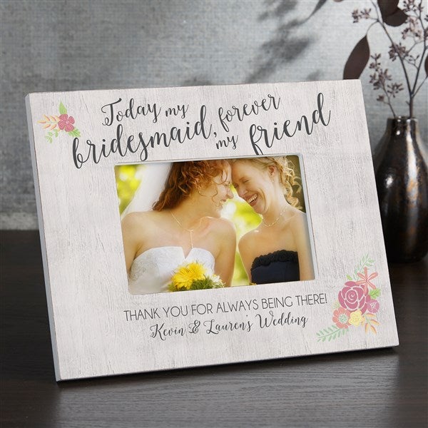 Gift for maid of honor on wedding day Personalized Maid of Honor Gift Wedding Photo Frame Thank you Gift