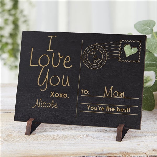 Personalized Wood Postcard - Sending Love To Mom - 17123