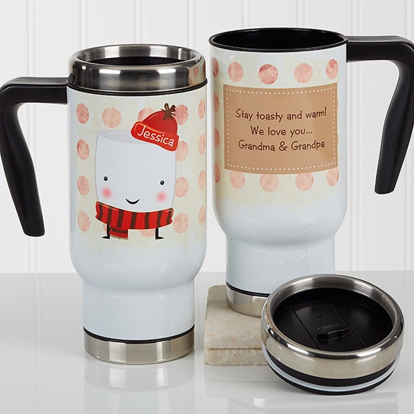Personalized Commuter Travel Mug - Marshmallow - 17126