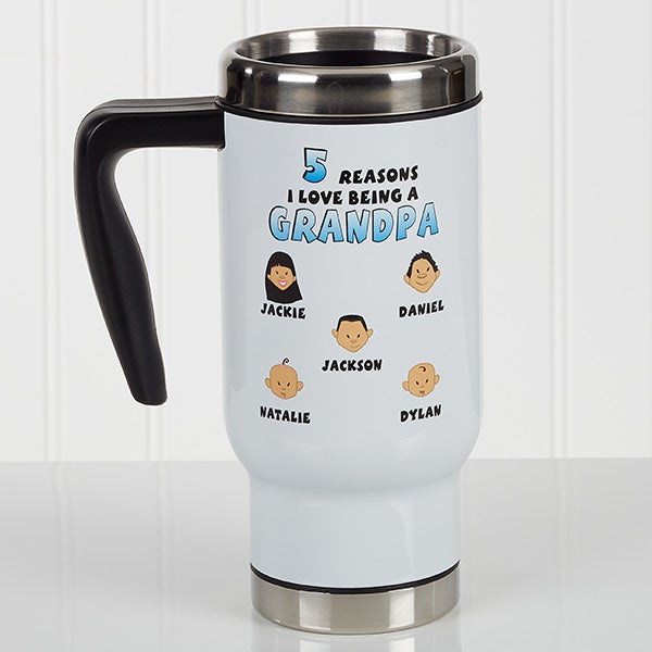Personalized Commuter Travel Mug His Reasons Why