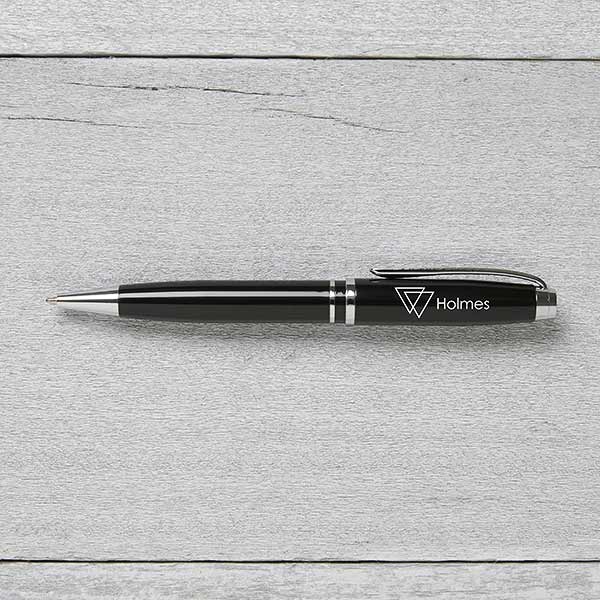 Personalized Engraved Black Pen - 17185